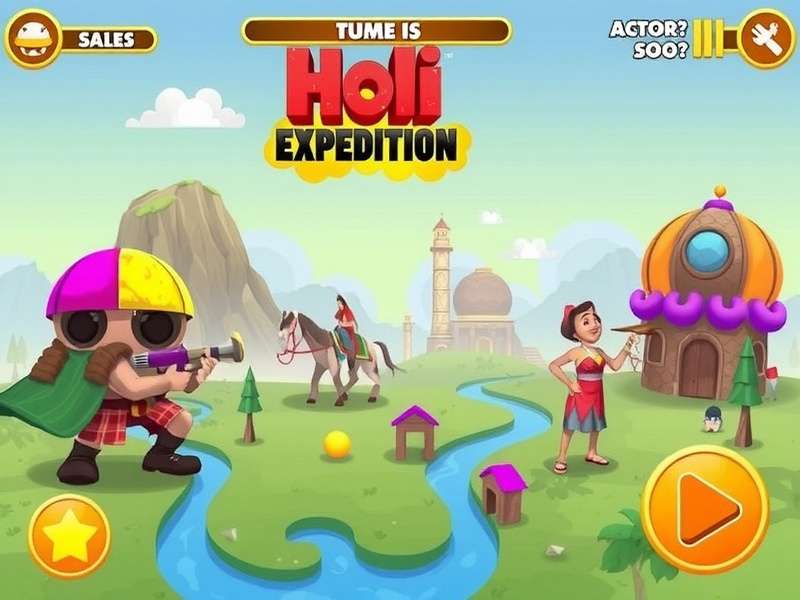 Holi Colorful Expedition Game Screenshot